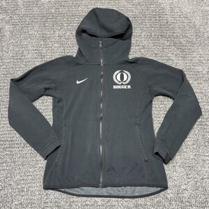 Women's Nike Dri-Fit Oregon Ducks Soccer Black Full Zip Warm Up‎ Jacket M
